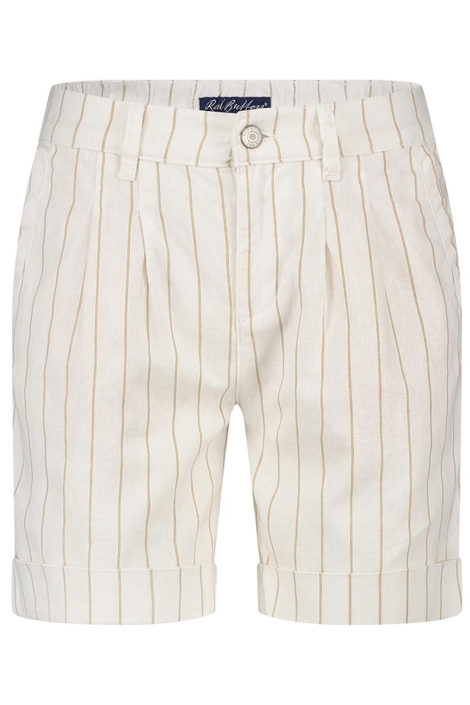 Red Button cleo short cotton linen stripe